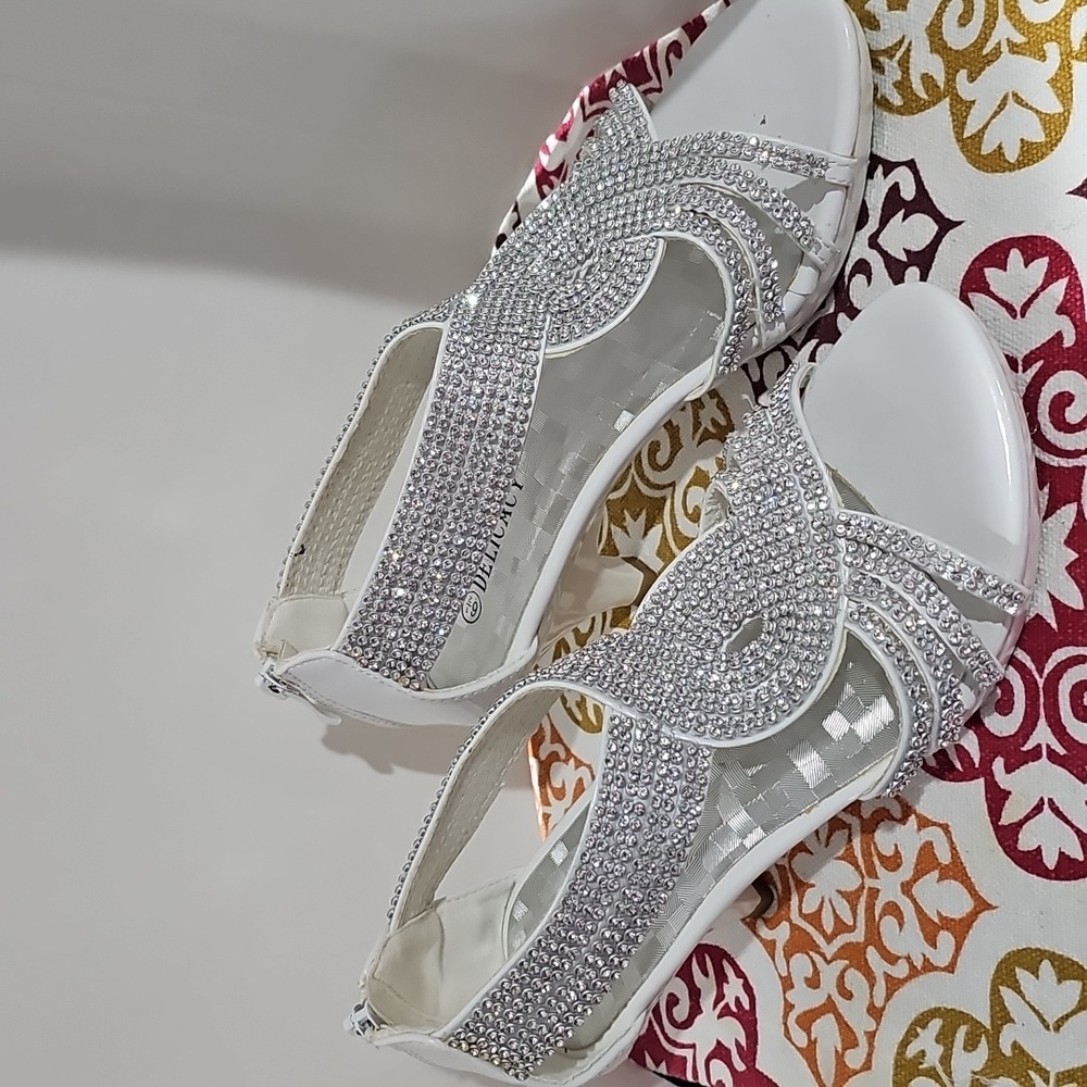 Delicacy ladies rhinestone heels.  Size 6.5
